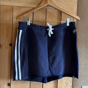 Navy Blue Women's Skirt with White Stripes